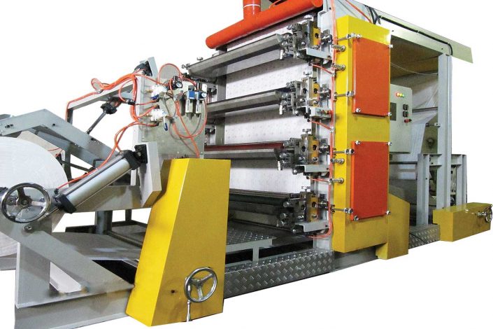 دستگاه چاپ چهار رنگ دستمال کاغذی و نایلون